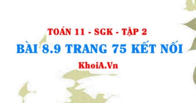 Bài 8.9 trang 75 Toán 11 Kết nối tri thức Tập 2